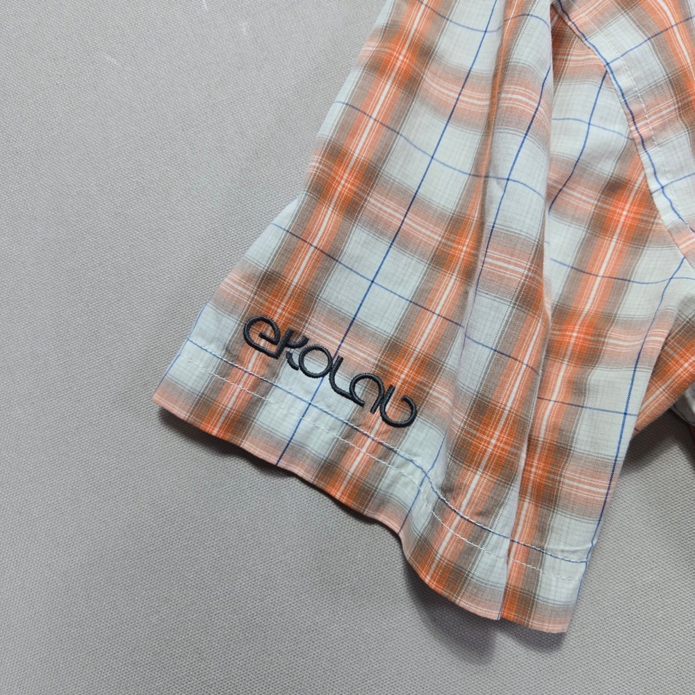 Helly Hansen Ekolab Plaid Short Sleeve Button Up Shirt Mens Medium - Picture 5 of 9